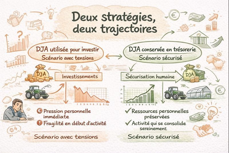 Installa DNJA un schéma qui explique les deux scénarios