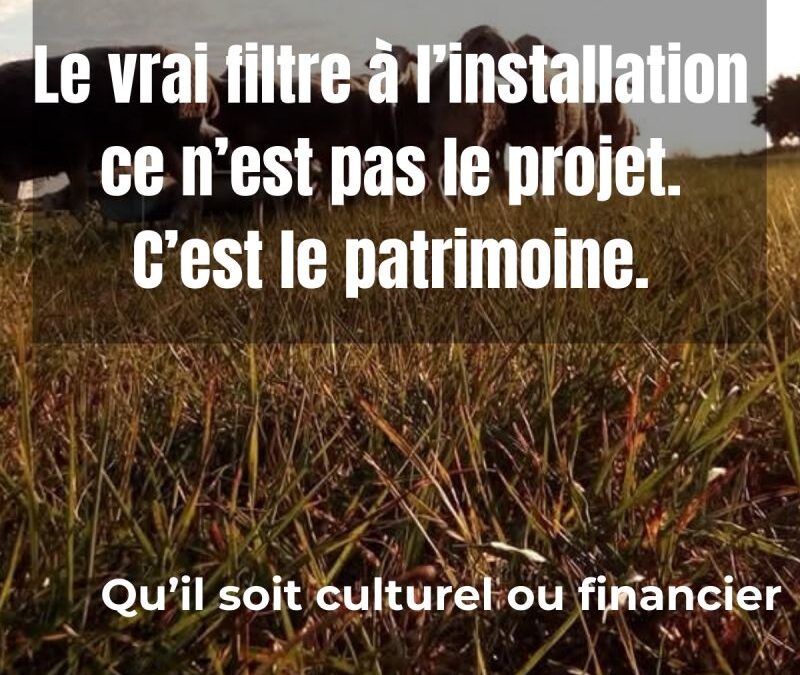 Le vrai filtre ce n&rsquo;est pas le projet, c&rsquo;est le patrimoine
